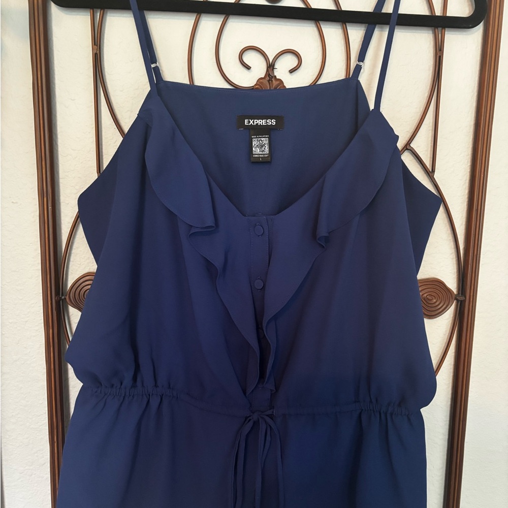 Express Navy Blue Conscious Edit Camisole Top